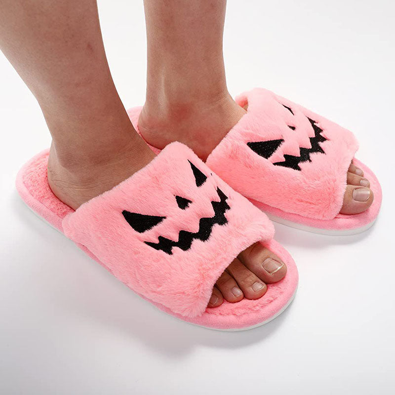 Halloween Shoes Winter Cute Warm Home Slippers Women (3-7 day Shipping)