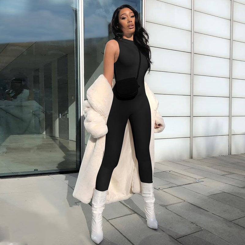 Athleisure Elegance 2023: Sleek Sleeveless Workout Bodysuit