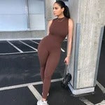 Athleisure Elegance 2023: Sleek Sleeveless Workout Bodysuit