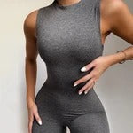 Athleisure Elegance 2023: Sleek Sleeveless Workout Bodysuit