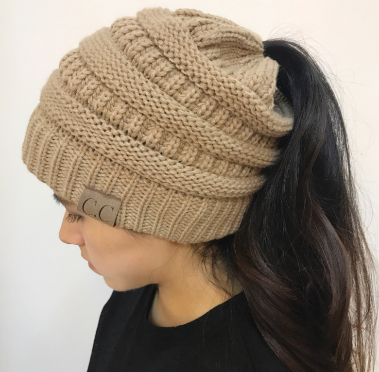 High Bun Ponytail Beanie For Men And Women
