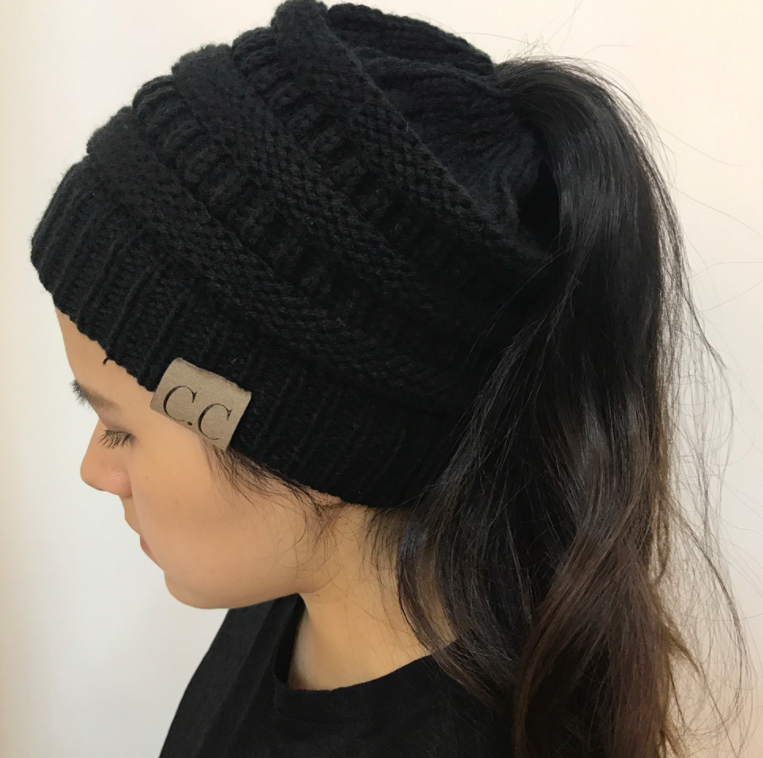High Bun Ponytail Beanie For Men And Women