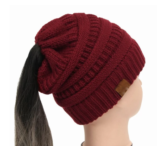 High Bun Ponytail Beanie For Men And Women