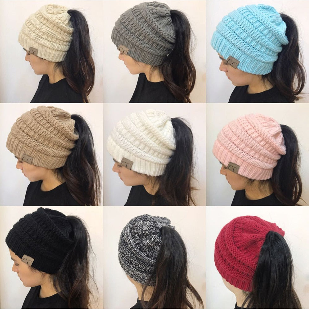 High Bun Ponytail Beanie For Men And Women