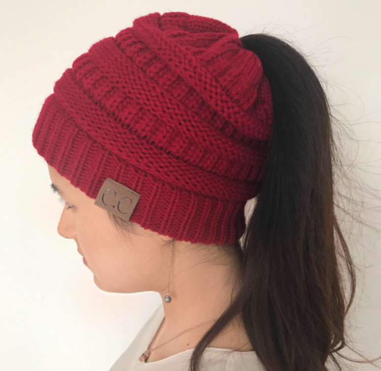 High Bun Ponytail Beanie For Men And Women