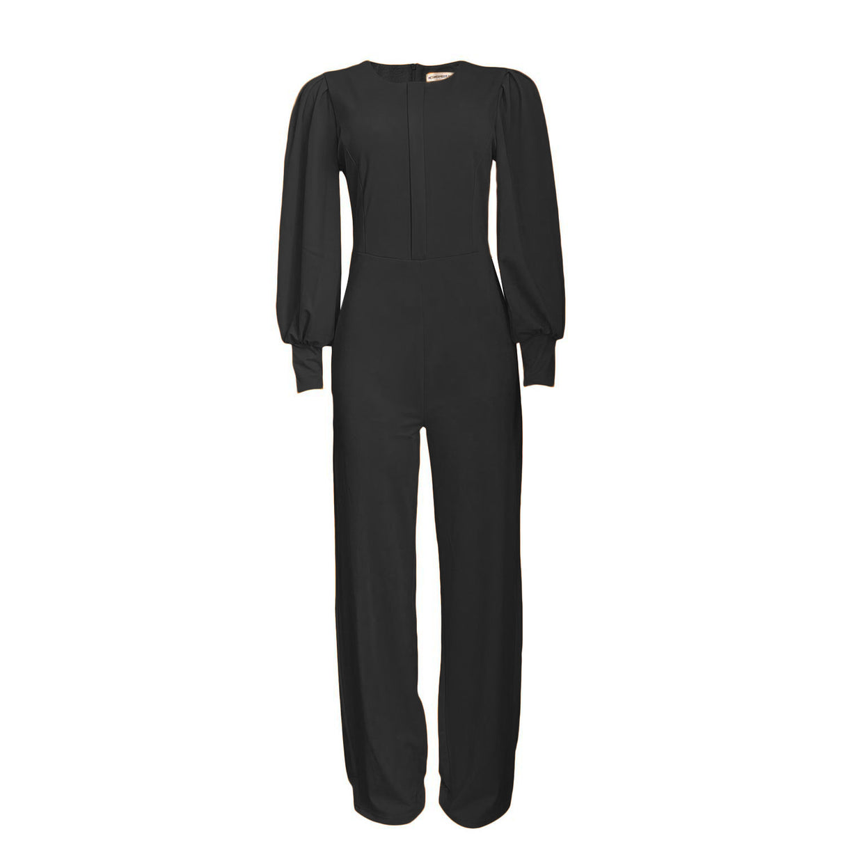 Pre-Order Autumn Winter Office High Waist Straight Solid Color African Jumpsuit Mom Wear Curvy Size