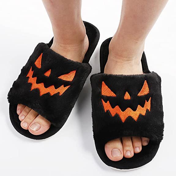 Halloween Shoes Winter Cute Warm Home Slippers Women (3-7 day Shipping)
