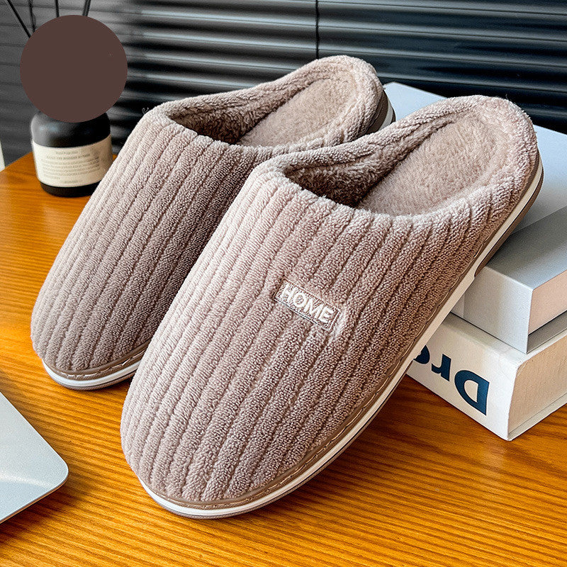 Warm Plush Slippers Household Indoor Couple Women's House Shoes