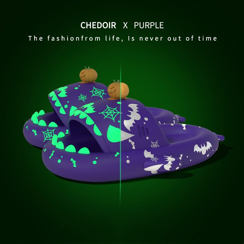 2023 Holiday Fins Glow Slippers: His & Hers Luminous Lounge Footwear