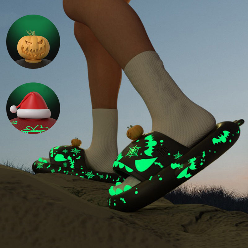 2023 Holiday Fins Glow Slippers: His & Hers Luminous Lounge Footwear