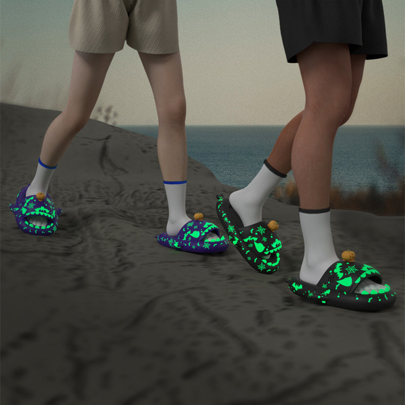 2023 Holiday Fins Glow Slippers: His & Hers Luminous Lounge Footwear