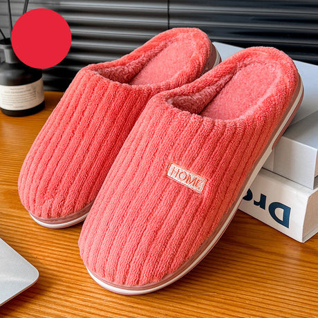 Warm Plush Slippers Household Indoor Couple Women's House Shoes