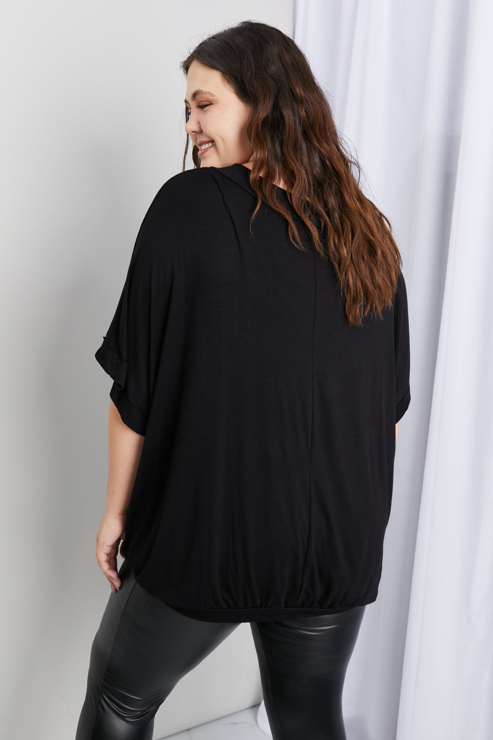 Opulence EmpórionBlumin Apparel Full Size Graphic Dolman Sleeve Longline Top