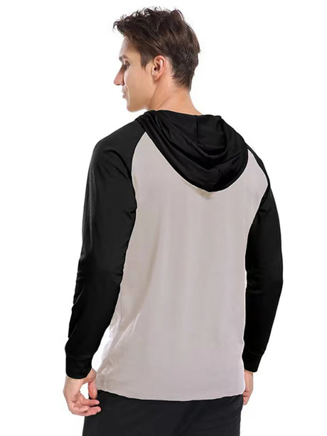 Men's contrast sleeve hoodies & sweatshirts