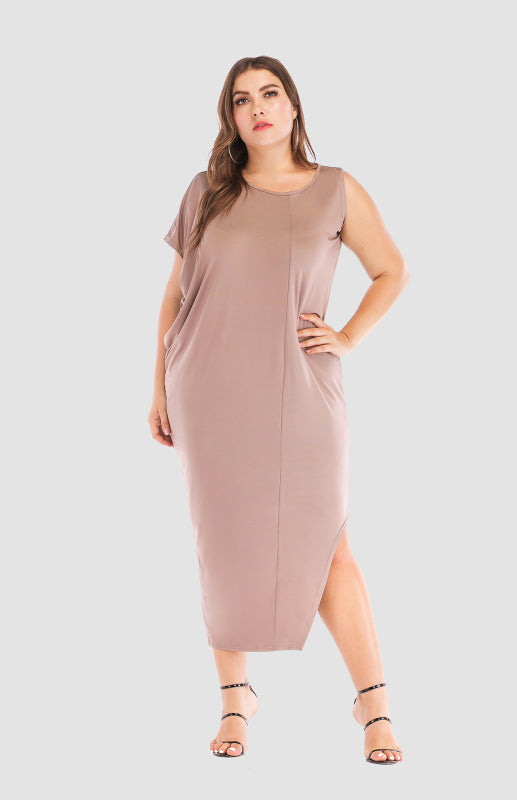 Women's Solid Color Irregular Long Dress