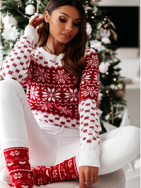 2024 Opulence Emporion Women's pullover Christmas knitted long sleeve sweater