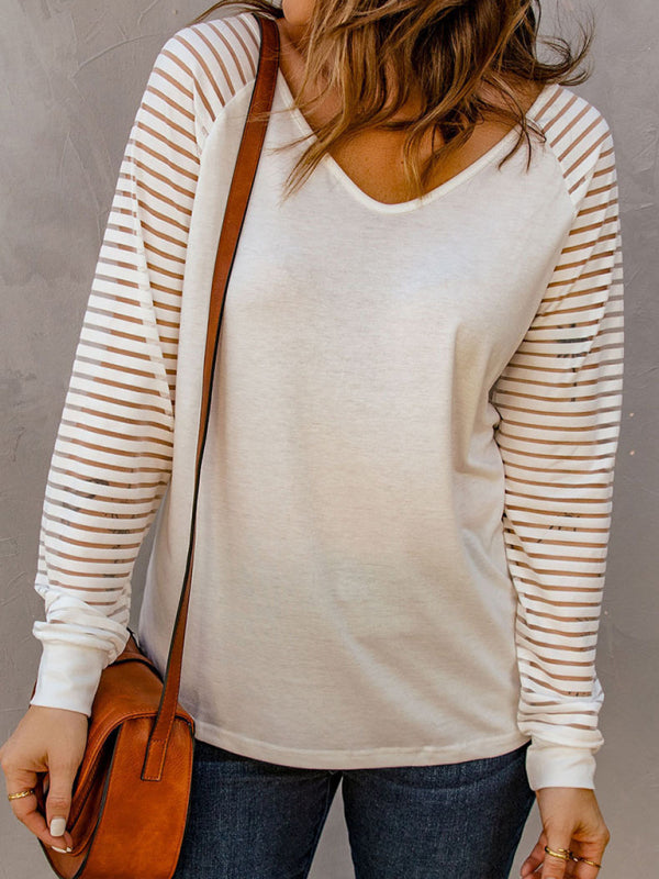 Women's Sheer Sleeve Flowy Shirt