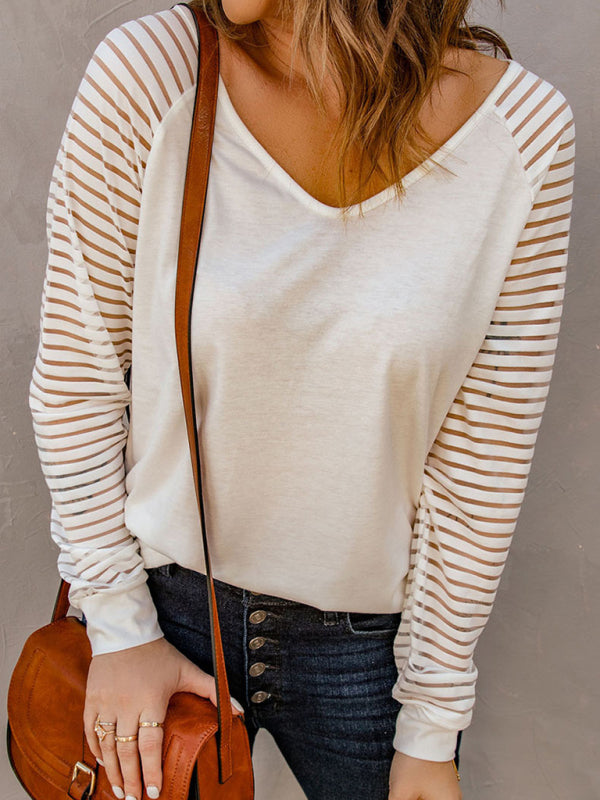 Women's Sheer Sleeve Flowy Shirt