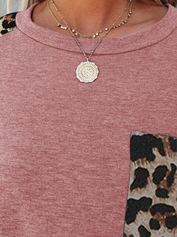 Women's Short Sleeve Animal Print Top