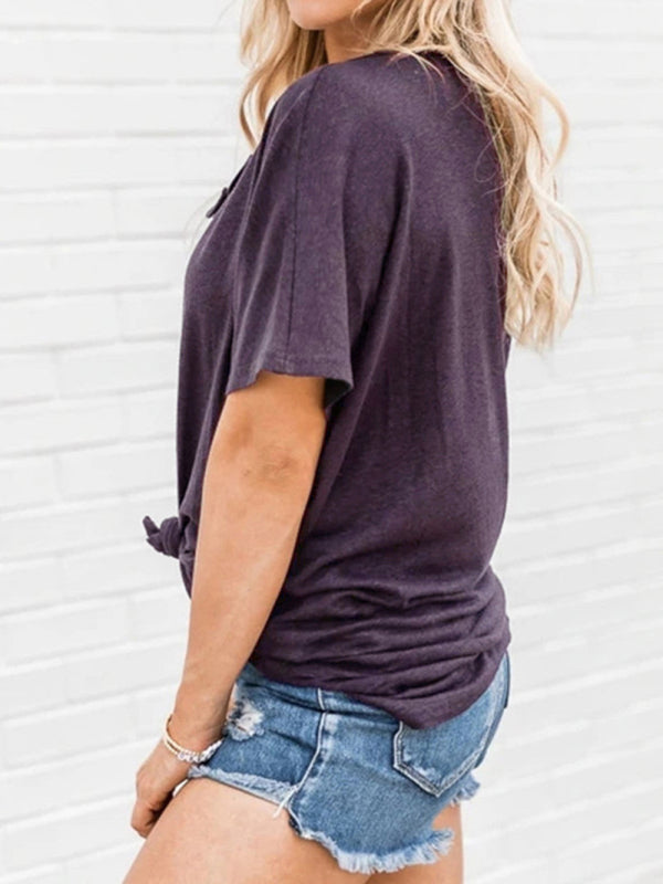 Women's Solid Color Cowlneck Lace-up Bodycon Dress