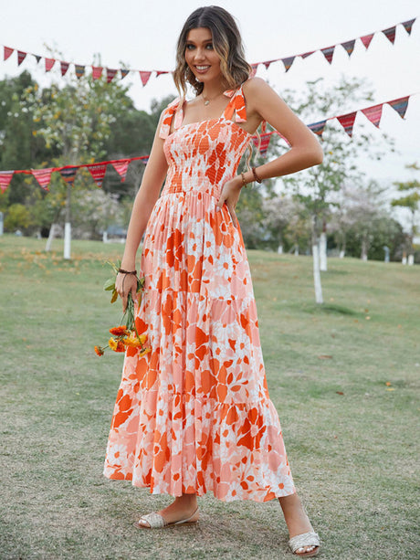 Women's Sling Floral Resort Long Dress