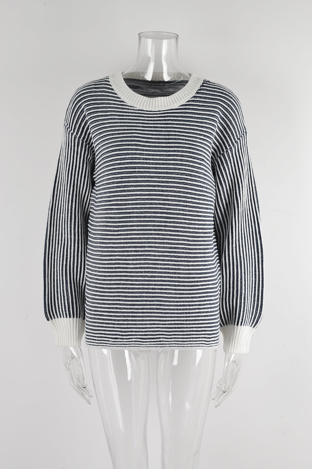 Pre-Order Autumn Winter Women's Pullover Sweater Striped Sweater Sweater