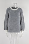 Pre-Order Autumn Winter Women's Pullover Sweater Striped Sweater Sweater