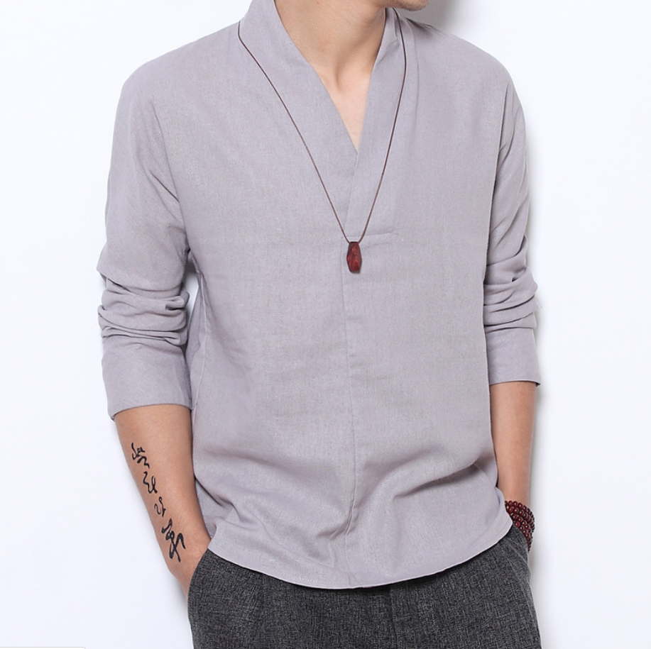 Timeless Men's Retro Long-Sleeved Top