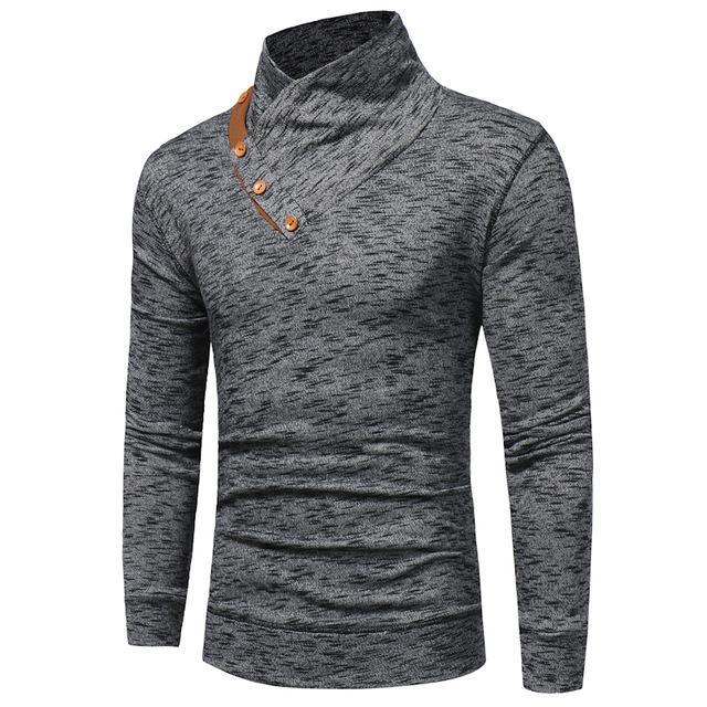 2023 Sophisticated Long-Sleeve Knit Sweatshirt with Stand-Up Collar