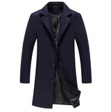Men’s Solid Color Casual Business Woolen Coats - New for Autumn & Winter 2023
