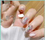 Milk Tea Crystal Stone Cat Eye Nail Polish
