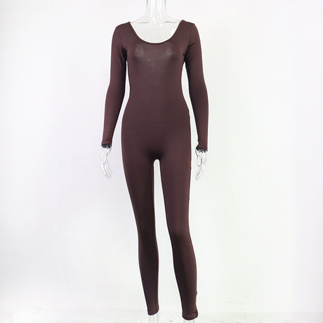 Curve Embrace 2023: Chic Monochrome Round-Neck Bodysuit