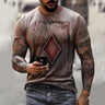Card Printing Men's T-Shirt Top