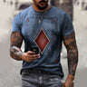 Card Printing Men's T-Shirt Top