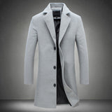 Men’s Solid Color Casual Business Woolen Coats - New for Autumn & Winter 2023