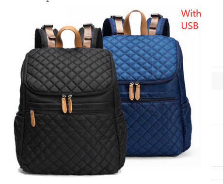 New Cotton Waterproof Nylon Multi-function Large-capacity Backpack Bag