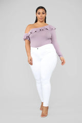 Plus Size New  Fashion High Elastic Denim Skinny Pants Women