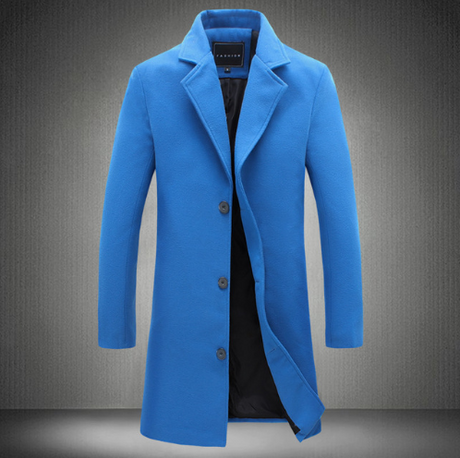 Men’s Solid Color Casual Business Woolen Coats - New for Autumn & Winter 2023