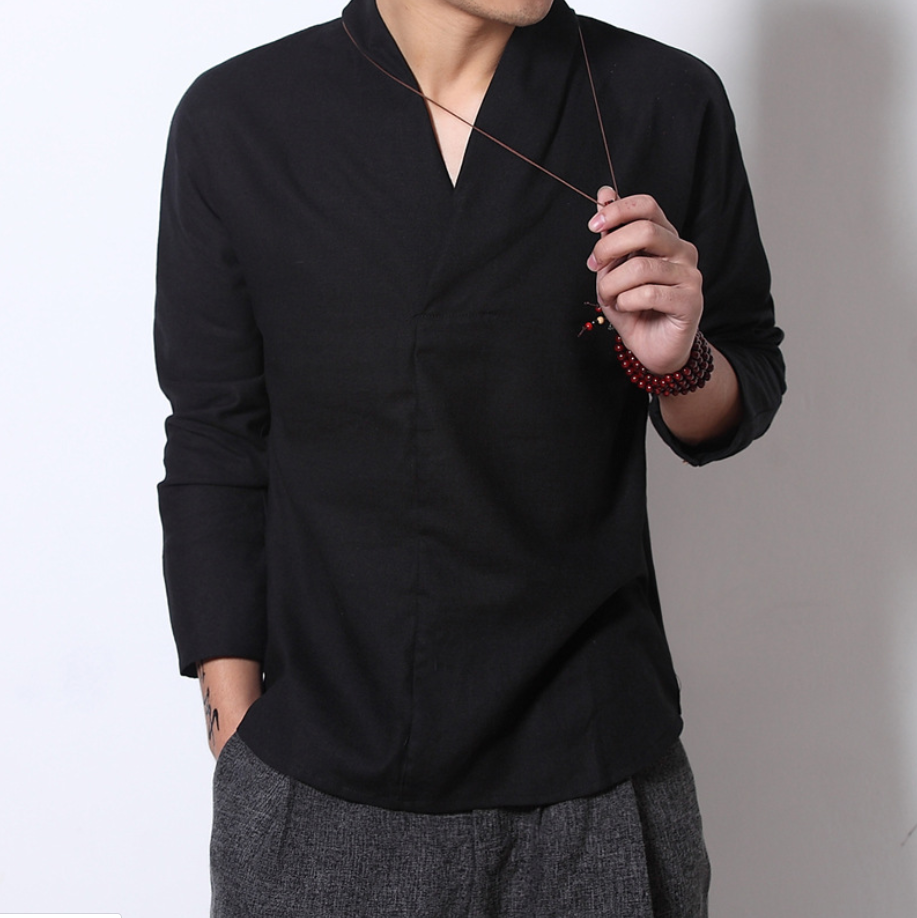Timeless Men's Retro Long-Sleeved Top