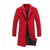 Men’s Solid Color Casual Business Woolen Coats - New for Autumn & Winter 2023