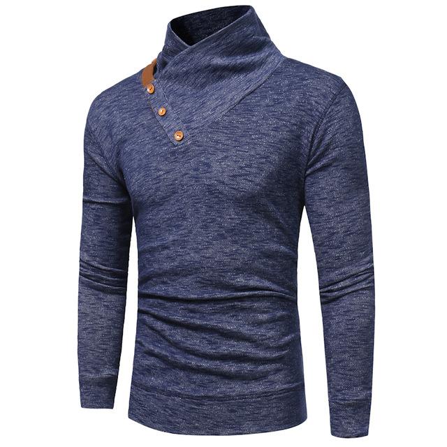 2023 Sophisticated Long-Sleeve Knit Sweatshirt with Stand-Up Collar