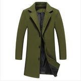 Men’s Solid Color Casual Business Woolen Coats - New for Autumn & Winter 2023