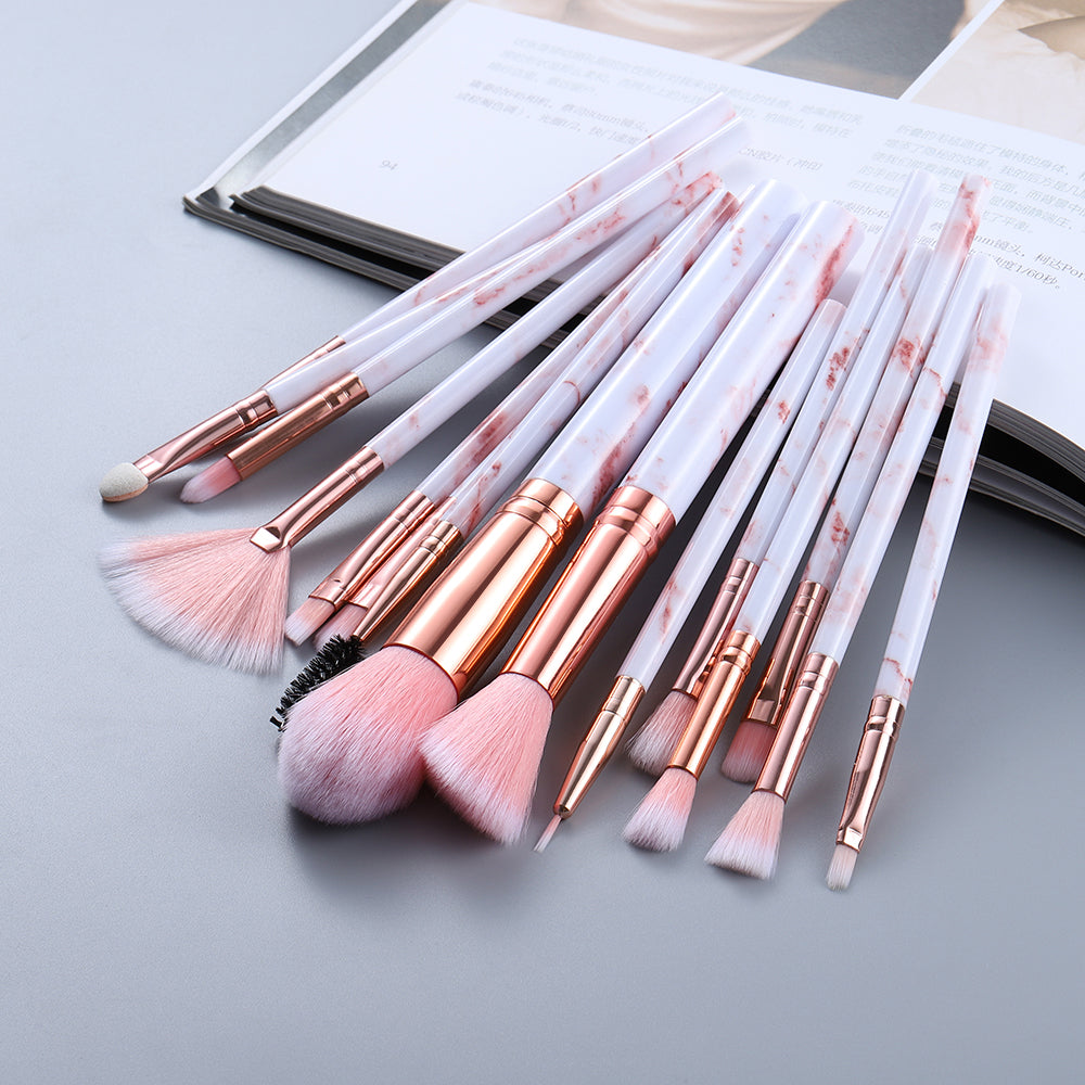 Opulence Emporion's - 15 Marbled Design Makeup Brushes Set