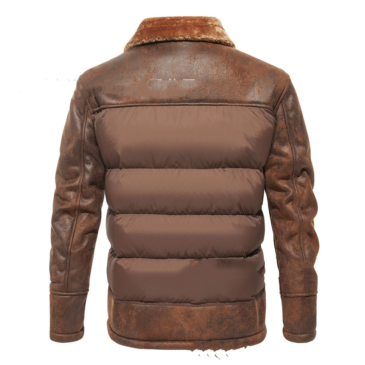 2023 Autumn And Winter Men's Lapel Fur Integrated Fashionable Jacket