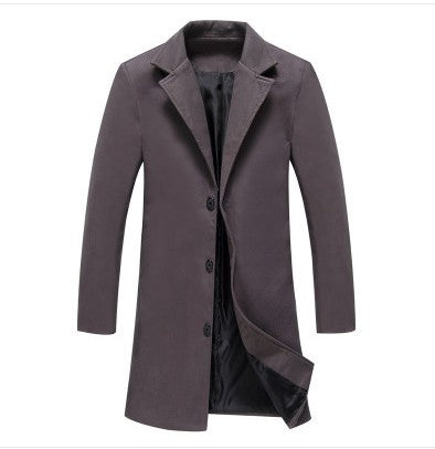 Men’s Solid Color Casual Business Woolen Coats - New for Autumn & Winter 2023