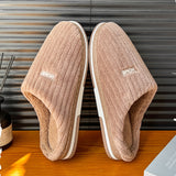 Warm Plush Slippers Household Indoor Couple Women's House Shoes