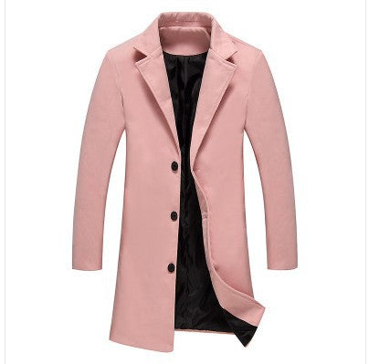 Men’s Solid Color Casual Business Woolen Coats - New for Autumn & Winter 2023