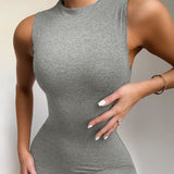 Athleisure Elegance 2023: Sleek Sleeveless Workout Bodysuit
