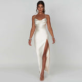 Women Clothing Summer Sexy Backless Slim Fit Split Sling Dress