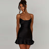 Women Clothing Summer Elegant Sexy Low Cut Backless Lace up Strap Dress